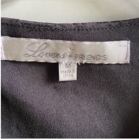 Lovers + Friends Suite Life dress black jacquard floral ruffle - Picture 7 of 10